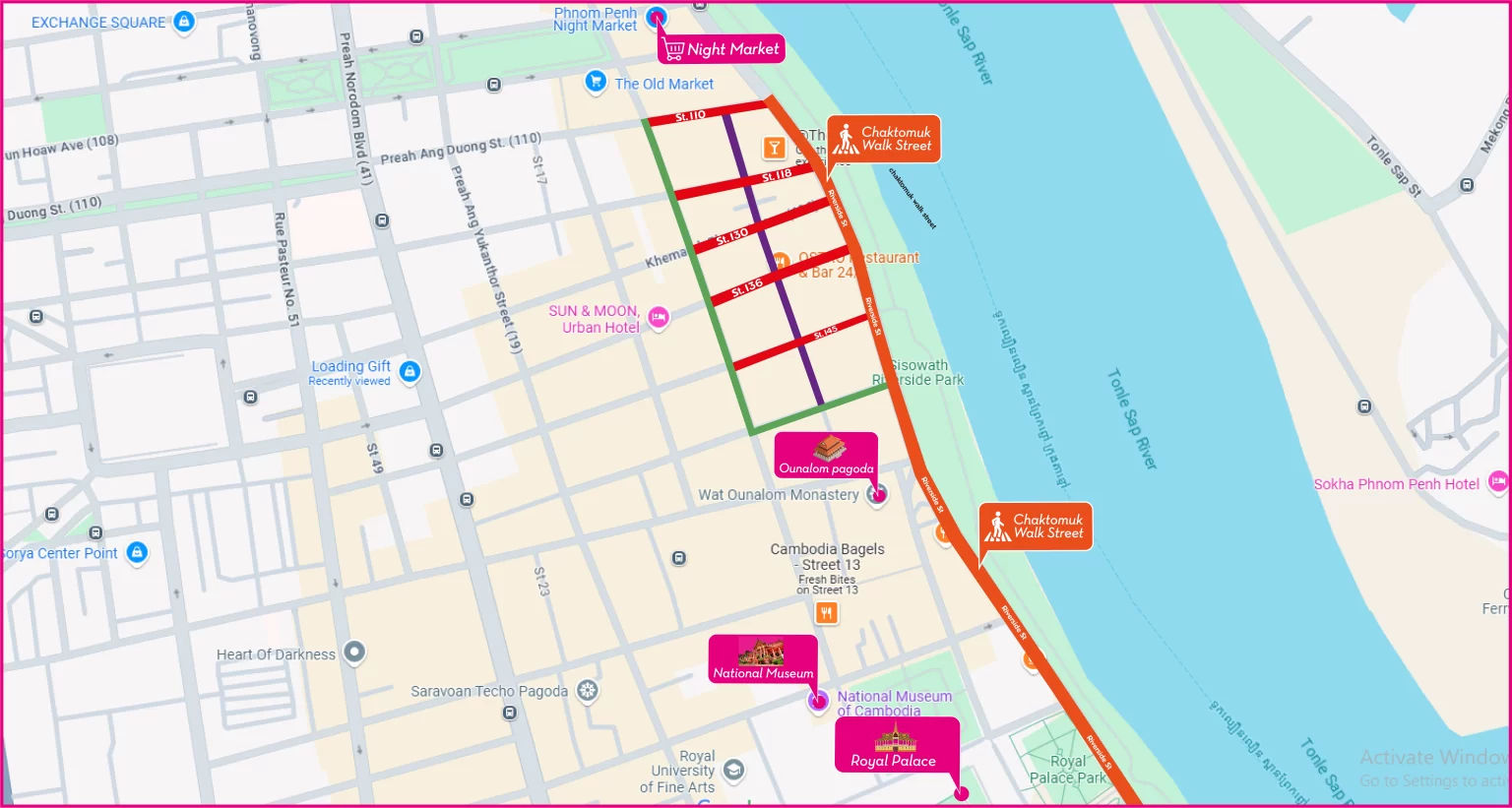 Phnom Penh Nightlife Map